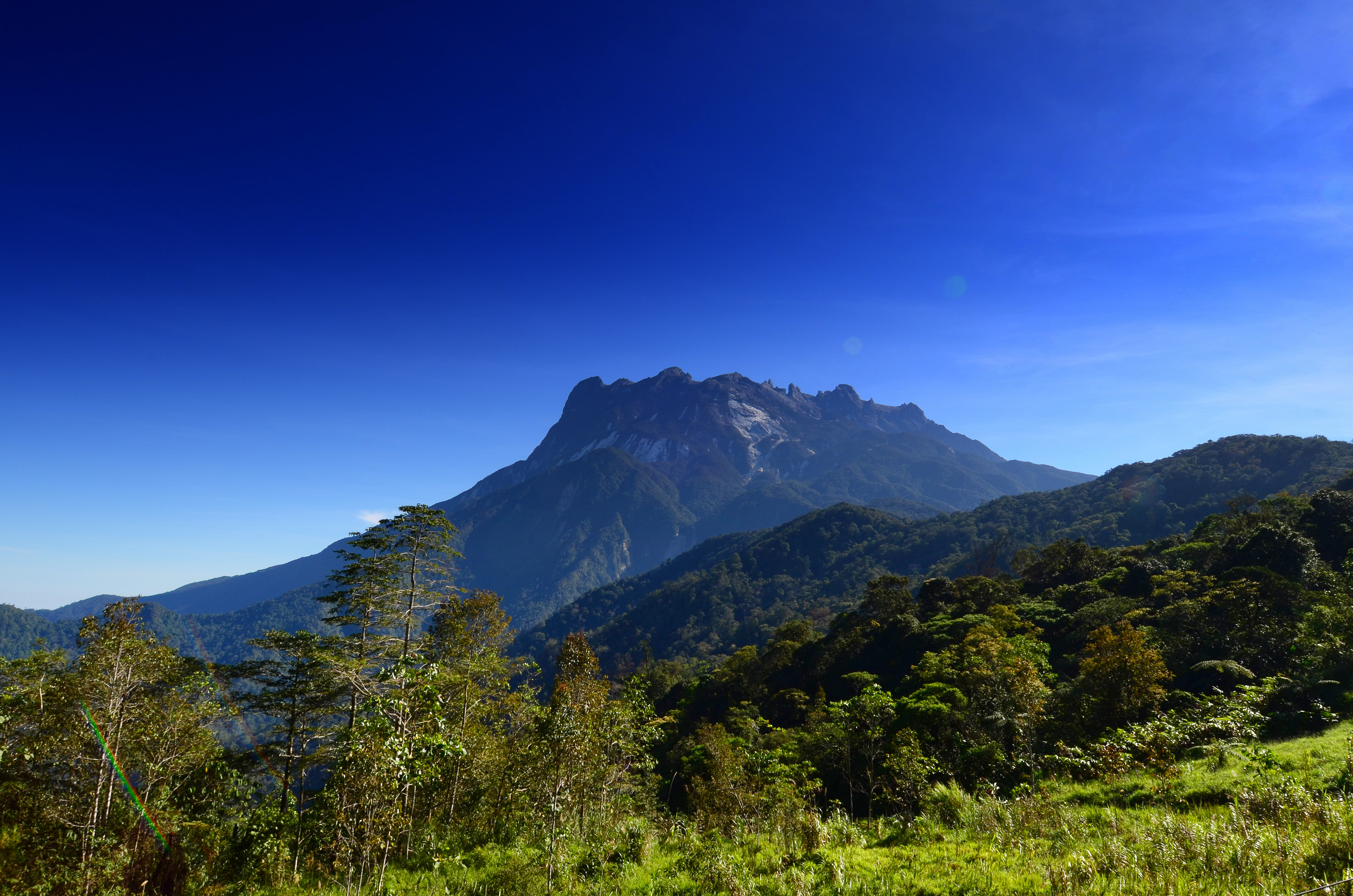Mount Kinabalu Blue Sky